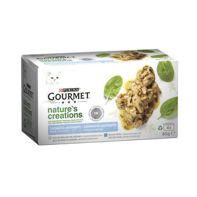 Gourmet Nature's Creations Pescado del Océano y Atún mini filetes para gatos - Pack